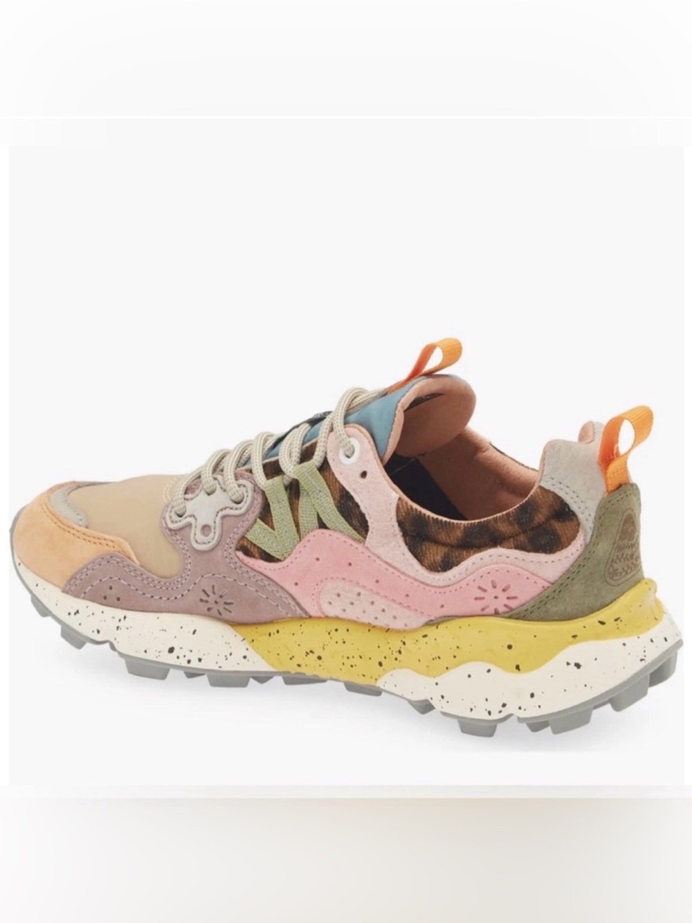 NWT Flower Mountain Yamano 3 Sneaker in Leopard- Light Mustard - Grey - Cipria - Picture 4 of 16
